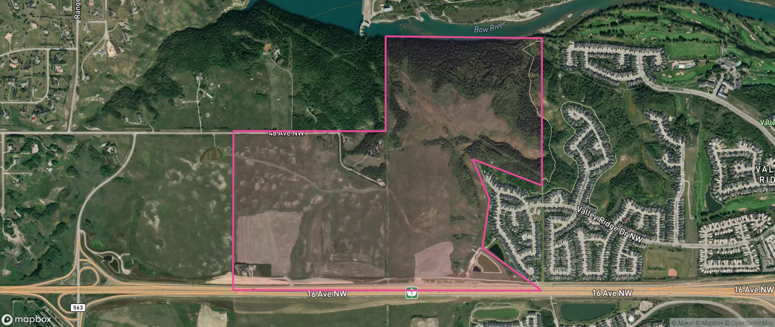 Map of 01H, Calgary showing the community boundary