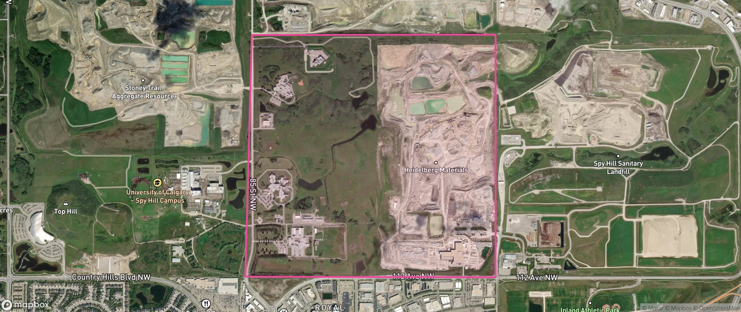 Map of 02E, Calgary showing the community boundary