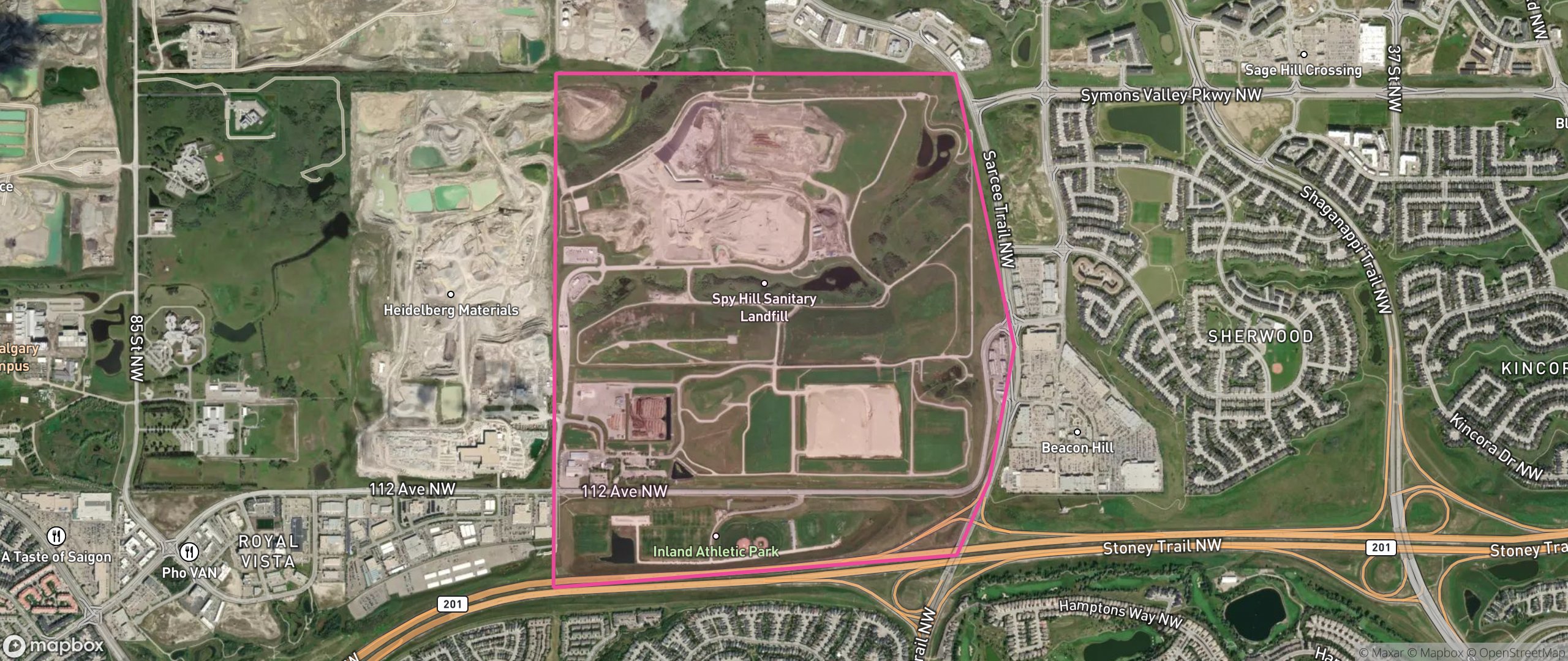 Map of 02F, Calgary showing the community boundary